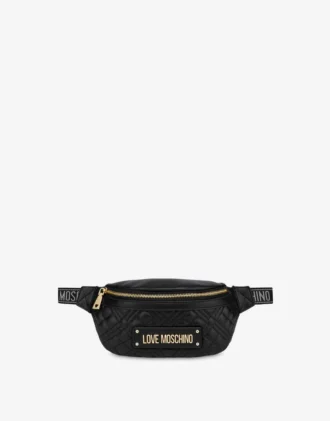 Lettering Logo quilted belt bag