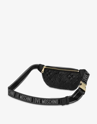 Lettering Logo quilted belt bag