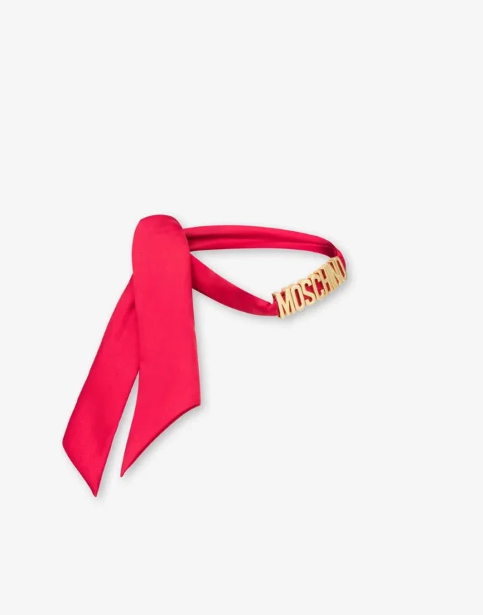 Lettering Logo small silk scarf