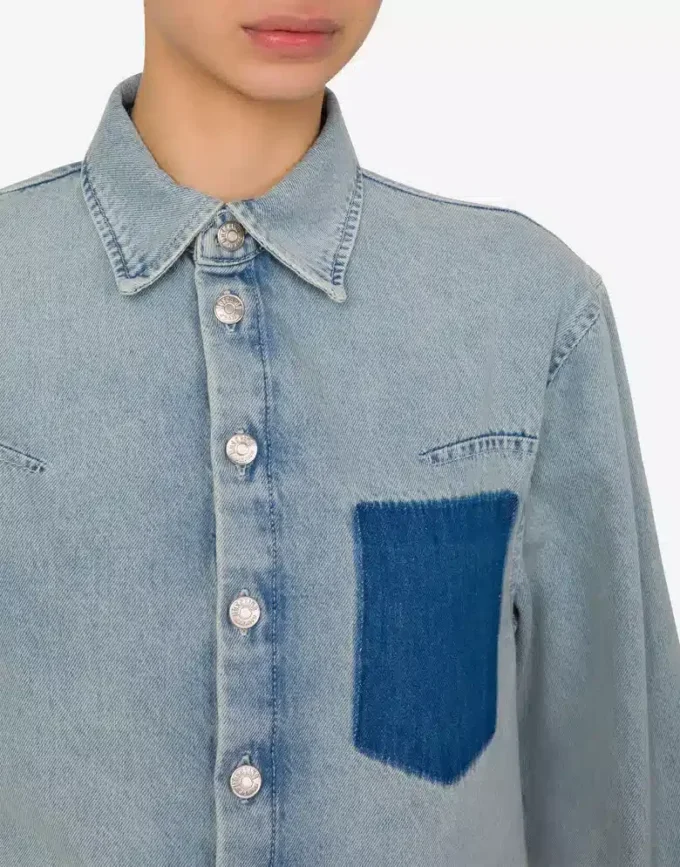 Lightweight cotton denim shirt