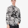 Lightweight cotton poplin shirt with goose print