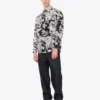 Lightweight cotton poplin shirt with goose print