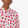 Lightweight cotton poplin shirt with print