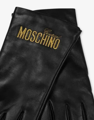Logo Embroidery nappa leather gloves