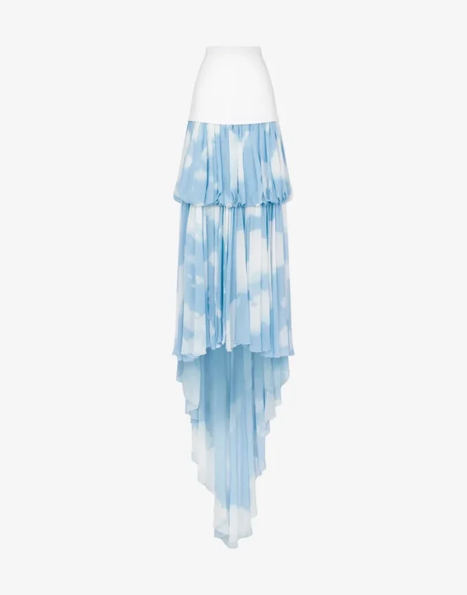 Long skirt with “In the Cloud” print