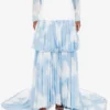 Long skirt with “In the Cloud” print