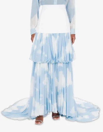 Long skirt with “In the Cloud” print