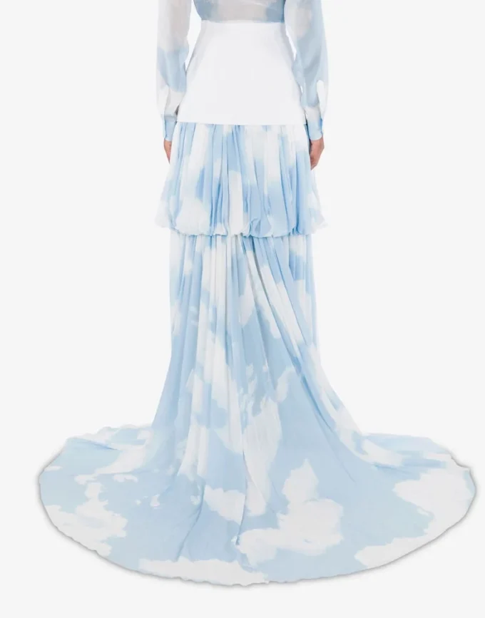 Long skirt with “In the Cloud” print
