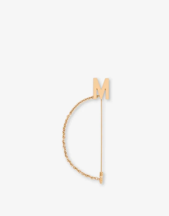 M Chain Brooch