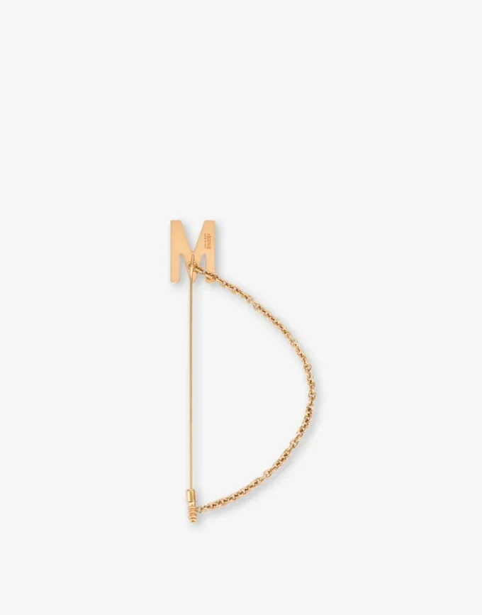 M Chain Brooch