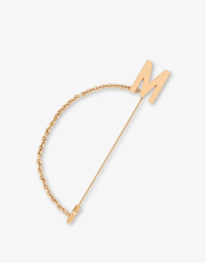 M Chain Brooch