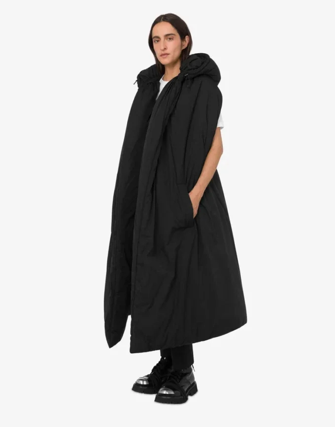Maxi vest in technical fabric