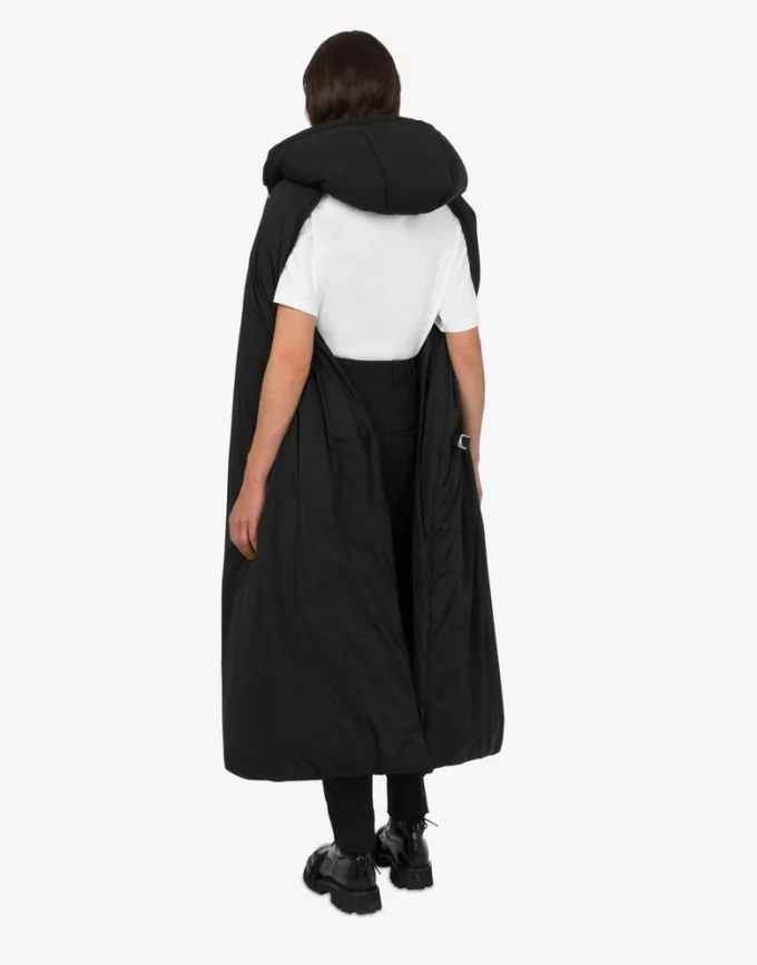 Maxi vest in technical fabric