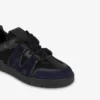 Mesh, calfskin and suede trainers