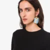 Metal dangle earrings