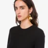Metal dangle earrings