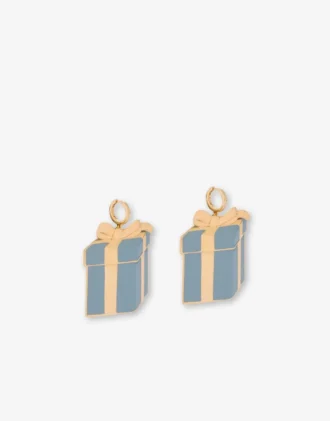 Metal dangle earrings