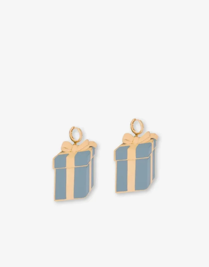 Metal dangle earrings
