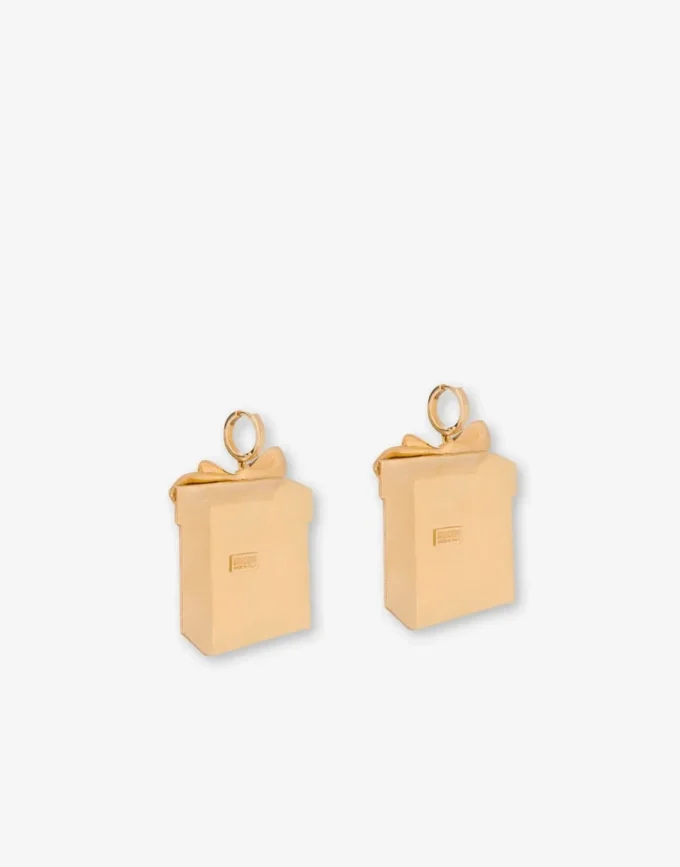 Metal dangle earrings