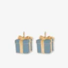 Metal dangle earrings