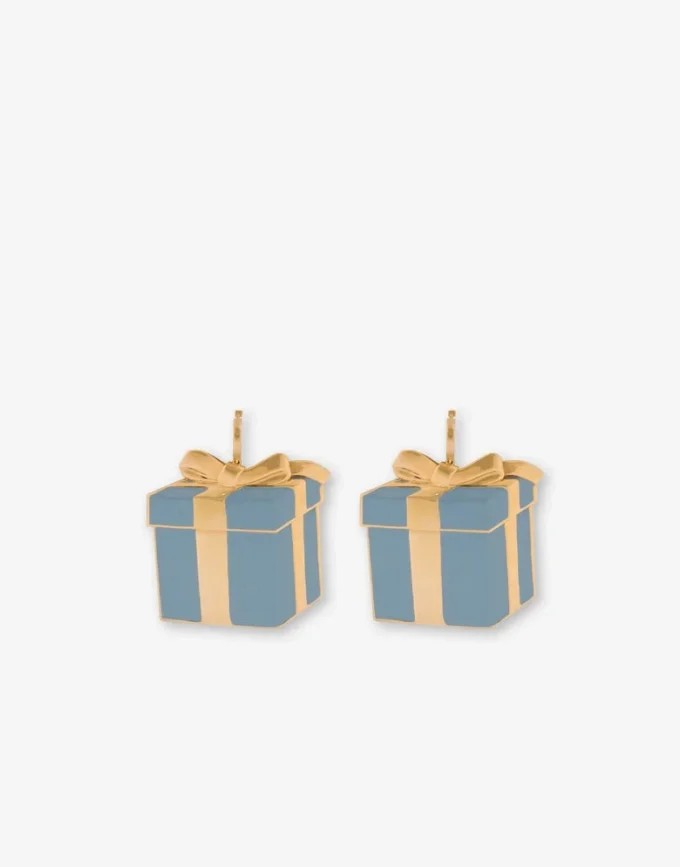 Metal dangle earrings