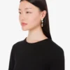 Metal drop earrings
