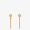 Metal drop earrings