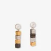Metal drop earrings