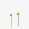 Metal drop earrings