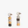 Metal drop earrings