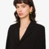 Metal earrings with pearl