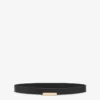 Metal Plaque calfskin belt