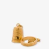 Metal ring with charm