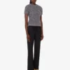 Metallic effect fabric sweater