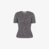 Metallic effect fabric sweater
