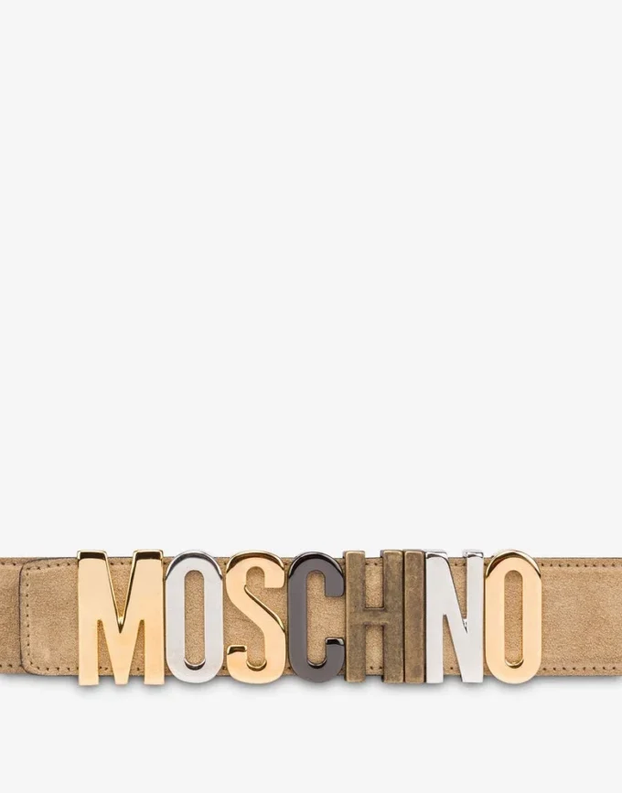 Mixed Lettering Logo calfskin belt