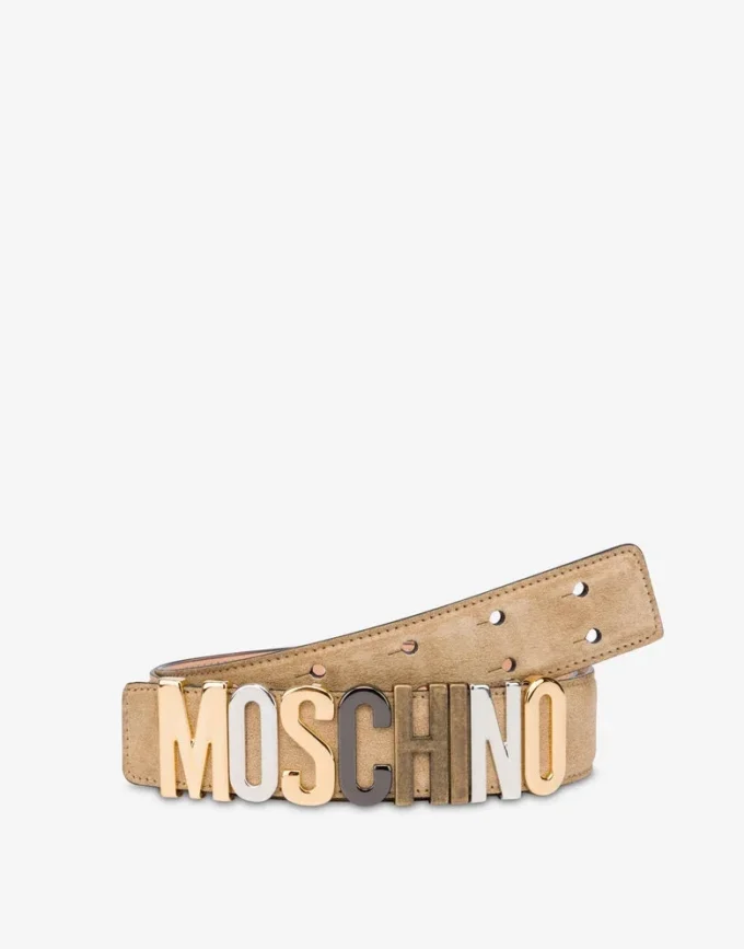 Mixed Lettering Logo calfskin belt