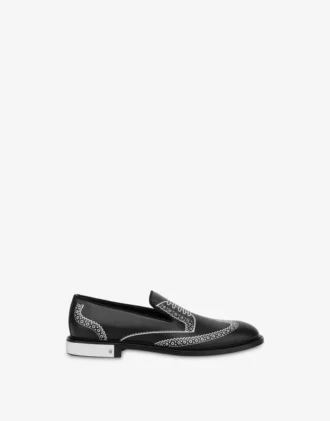 Moccasins in printed calfskin Moccasins in printed calfskin