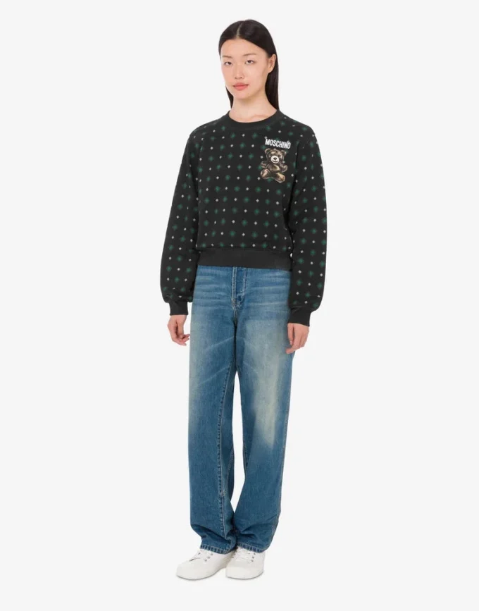 Moschino Teddy Bear Organic Cotton Sweatshirt