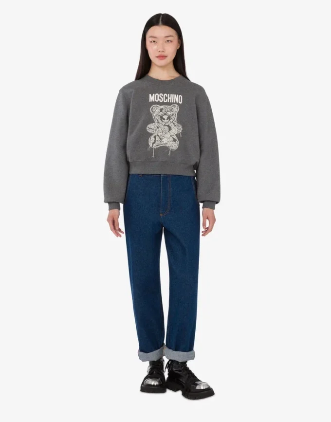 Moschino Teddy Bear Organic Cotton Sweatshirt