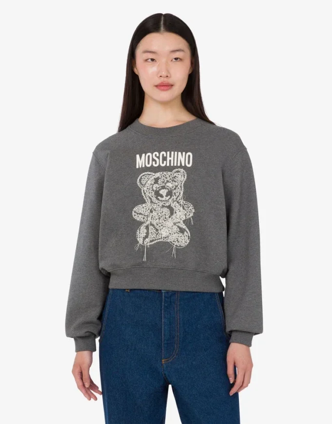 Moschino Teddy Bear Organic Cotton Sweatshirt
