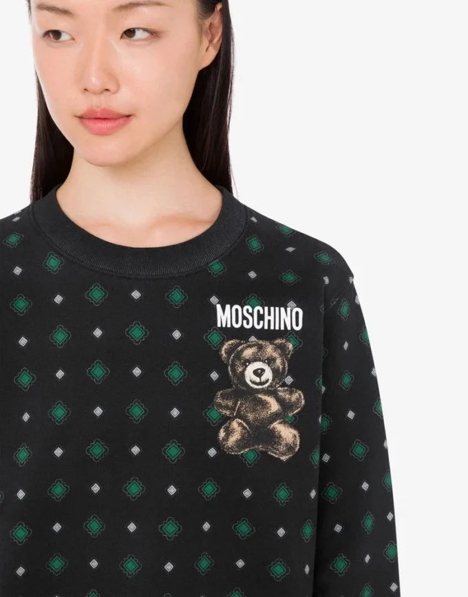 Moschino Teddy Bear Organic Cotton Sweatshirt