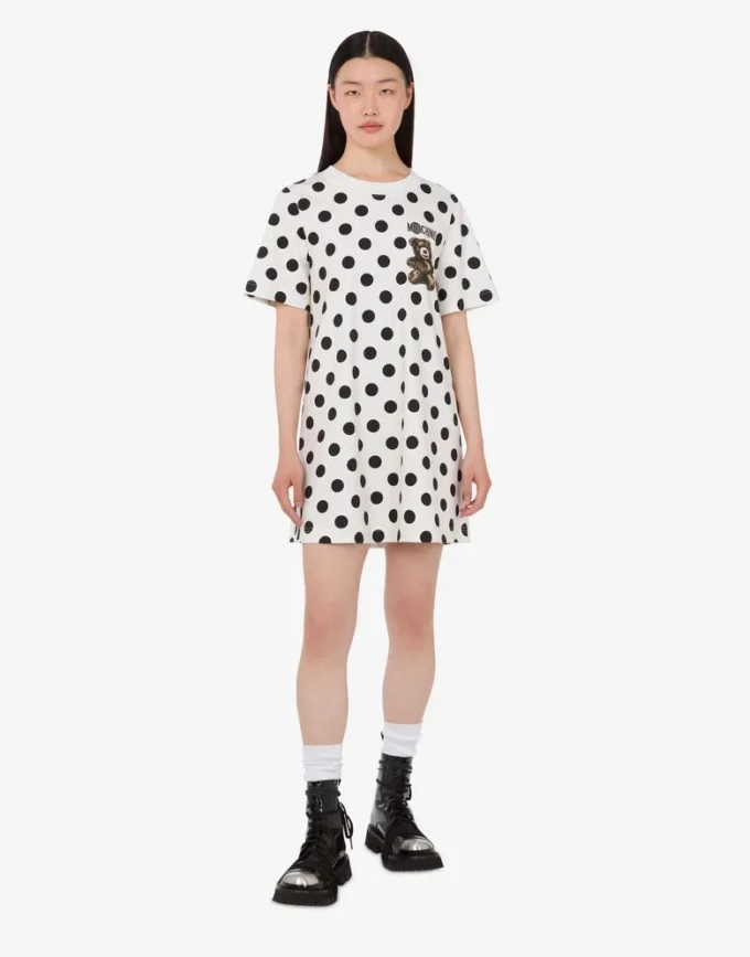 Moschino Teddy Bear printed heavy cotton dress