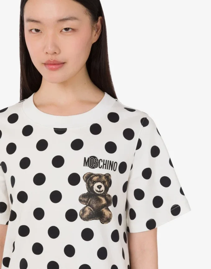 Moschino Teddy Bear printed heavy cotton dress