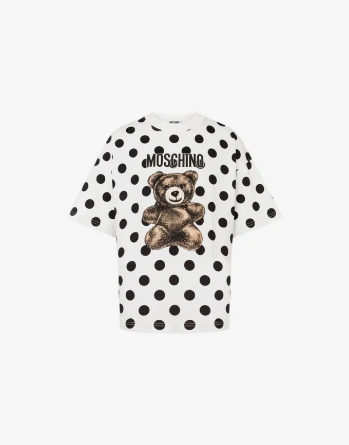 Moschino Teddy Bear printed organic cotton jersey T-shirt
