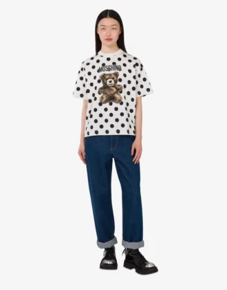Moschino Teddy Bear printed organic cotton jersey T-shirt
