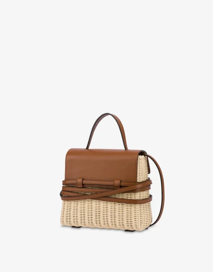 Moschino Tie Me bag in rattan Small Moschino Tie Me bag in rattan Small