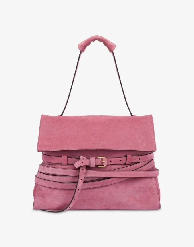 Moschino Tie Me bag in suede Medium Moschino Tie Me bag in suede Medium