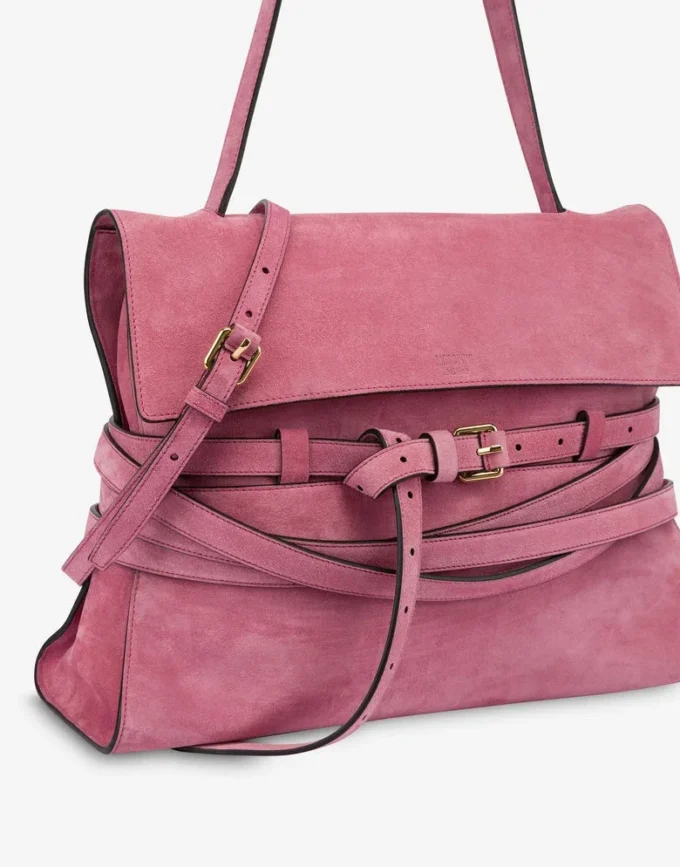 Moschino Tie Me bag in suede Medium Moschino Tie Me bag in suede Medium