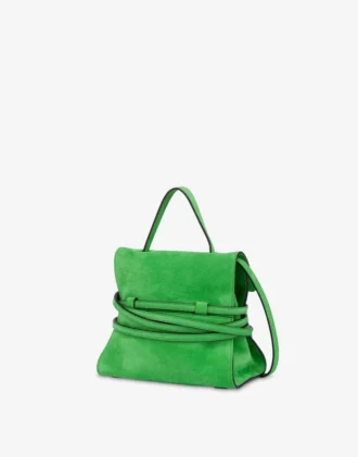 Moschino Tie Me bag in suede Small
